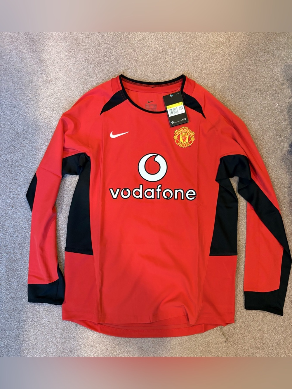 NEW Nike Manchester United Long-Sleeve Football Soccer Jersey - Size Small